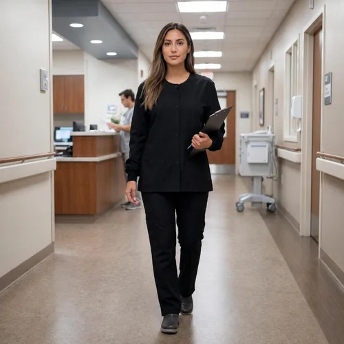 Vista 3 de Just Love Women's Medical Scrubs Jacket Negro