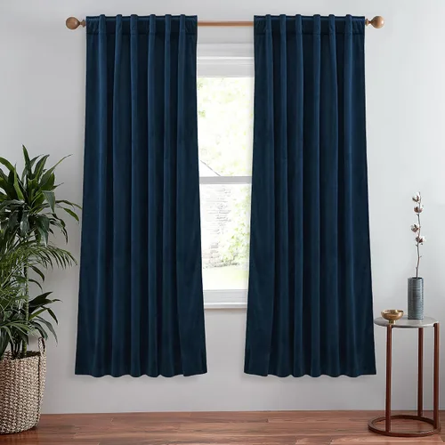 Vista 69 de StangH Cortinas 100% opacas, color beige, terciopelo suave y grueso, cortinas para ventana de dormitorio, forro blanco, cortinas con aislamiento