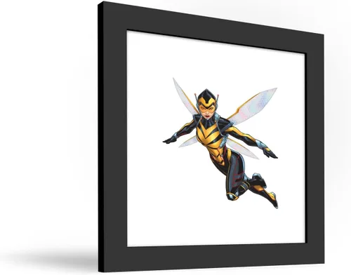 Vista 2 de Trends International Gallery Pops Marvel Comics Avengers - Póster de pared de avispa, 12 x 12 pulgadas, versión enmarcada en negro