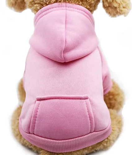 Vista 24 de Jecikelon Sudadera con capucha para perro de invierno con bolsillos, ropa cálida para perros pequeños, abrigo de Chihuahua, ropa de cachorro y gato