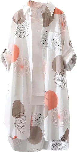 Vista 41 de Long Sleeve Shirts for Women Spring Summer Dressy Casual Button Down Plus Size Tops Office Work Blouses