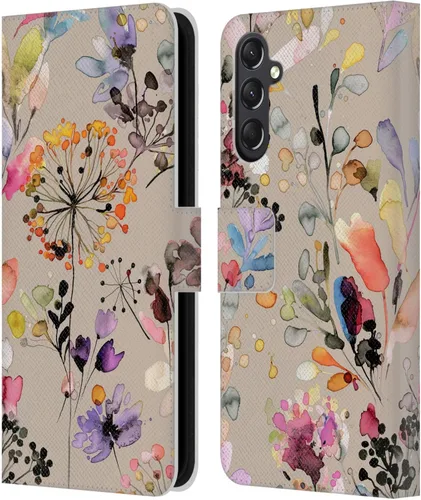 Vista 110 de Head Case Designs Officially Licensed Ninola Beige Wild Grasses Leather Wallet Case Compatible with Samsung Galaxy A07 4G