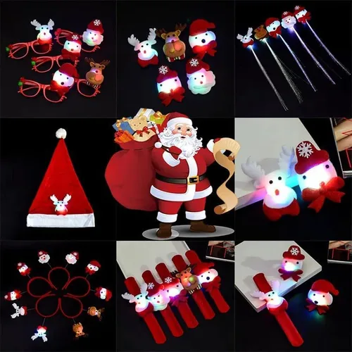 Vista 4 de Shuoyang 3 unidades, sombreros de Papá Noel, sombrero de terciopelo de Navidad brillante, sombrero de Papá Noel rojo esponjoso para adultos, hombres