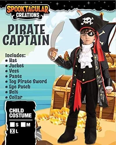 Vista 6 de Spooktacular Creations disfraz de pirata para niño