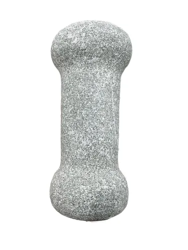 Vista 4 de Mortero y mortero de doble cara de piedra natural de 8.5 pulgadas