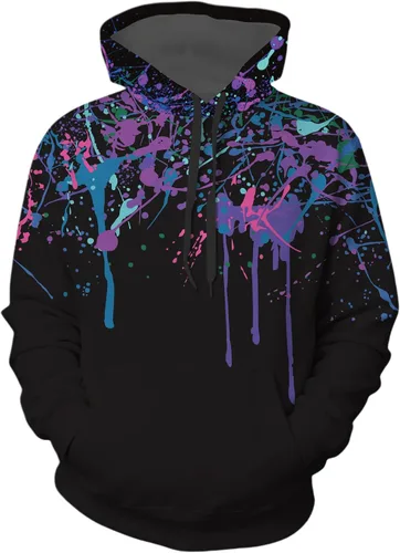 Vista 16 de Chaos World Sudadera con Capucha Novedosa para Hombre de Manga Larga con Estampado Gráfico Divertido en 3D Suéter Pullover 1 negro y rojo.
