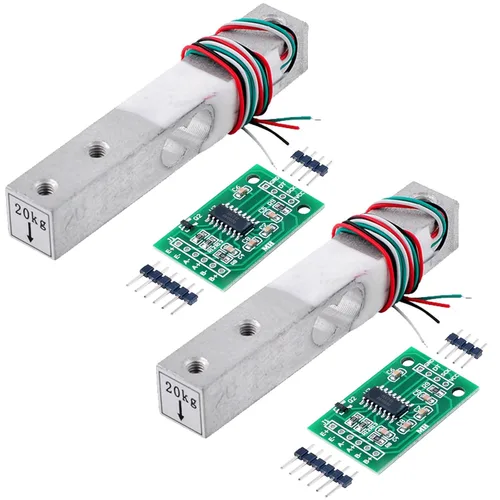 Vista 8 de 2 piezas de sensor de peso de celda de carga digital 1kg 5kg 10kg 20kg de alta precisión, celdas de carga miniatura para Arduino, electrónica DIY