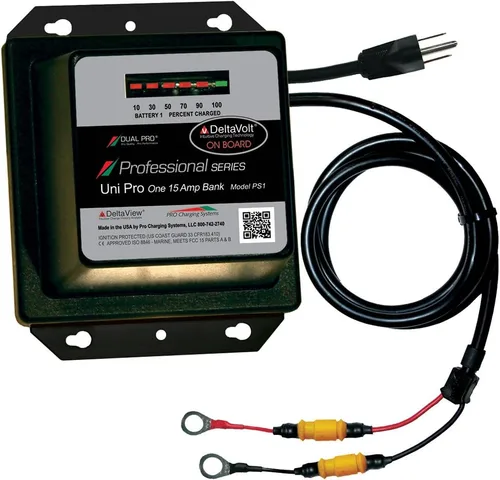 Vista 2 de Cargador profesional Dual Pro con salida de 12 V, negro/platino
