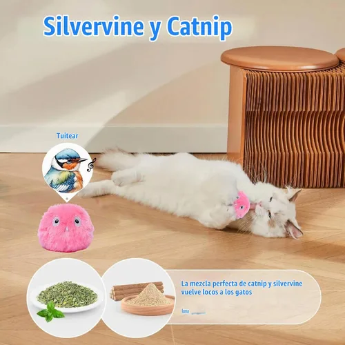 Vista 3 de 2 piezas Speedy Tail, pelota interactiva 2.0 de juguete para gatos para interiores, bolas automáticas de sprint rápido y bola de canciones, juguetes