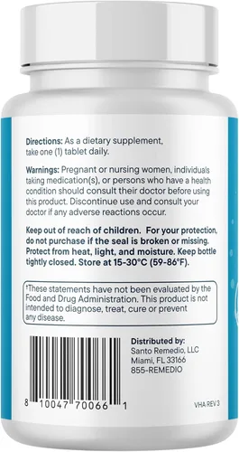 Vista 7 de Santo Remedio Magnesio, apoya la relajación muscular, suplemento dietético, citrato de magnesio 300 mg, sin sabores artificiales, sin