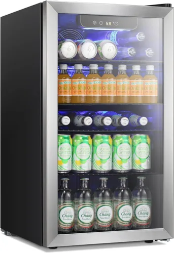 Vista 12 de Antarctic Star Refrigerador de Bebidas Enfriador de 18L, 24 Latas, Mini Refrigerador con Compresor Silencioso, Luz LED, Refrigerador Pequeño