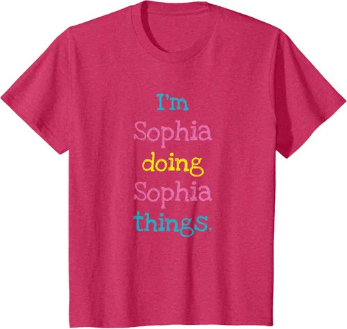 Vista 46 de Sophia - Camiseta con texto personalizado para niñas