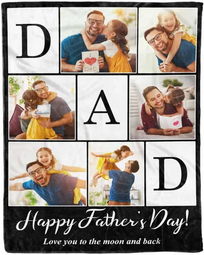 Vista 32 de D-Story Manta de hijo, divertidas mantas personalizadas con fotos, regalo para papá, manta de disfraz, regalo para hija, regalos personalizados