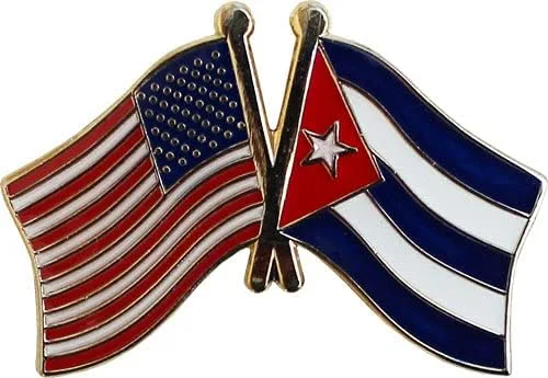 Vista 2 de Flagline Cuba Pin de Solapa Amistad, Acero aleado, Sin gemas.