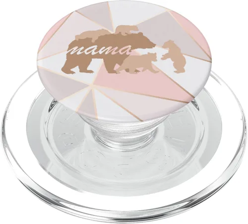 Vista 9 de Mama Bear Pop Socket 4 Cubs Soporte de teléfono rosa mujeres mamá regalos – PopSockets Grip y soporte para teléfonos y tabletas, Negro