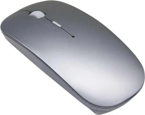 Vista 8 de Mouse Bluetooth inalámbrico recargable para MacBook Air, Mac Pro, portátil, iPad, PC, láser óptico, mini, delgado, silencioso, ampliamente Gris
