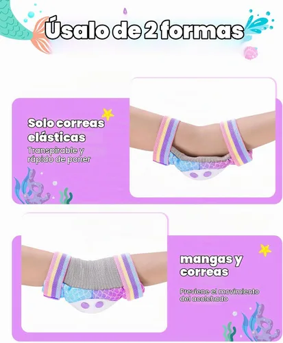 Vista 5 de Rodilleras para niños - ZOOBLISS Juego de rodilleras y coderas para bebés con protectores de muñeca para patinaje para niñas de 3 a 12 años,