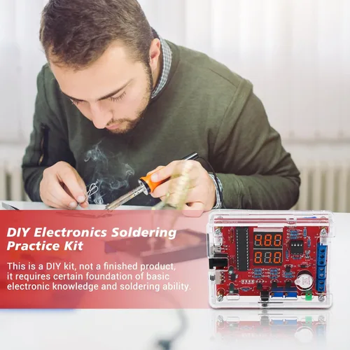 Vista 5 de MiOYOOW Kit de Práctica de Soldadura, Kit de Generador de Señal Ajustable PWM DIY, Probador de Voltaje y Corriente, Kit de Proyecto Electrónico, Kit