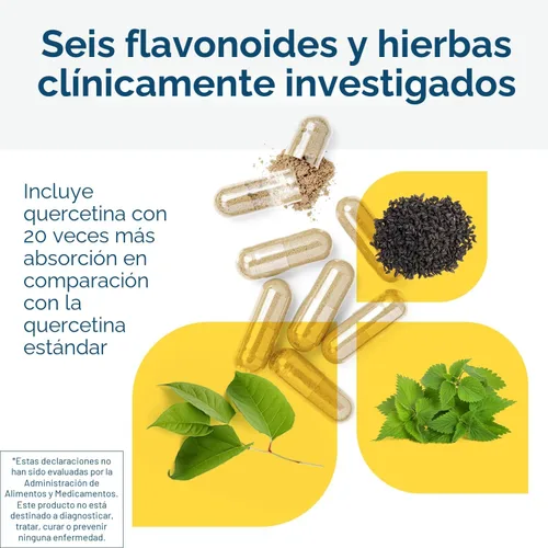 Vista 3 de Researched Nutritionals HistaQuel Soporte de Histamina 120 Cápsulas