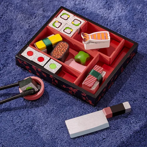 Vista 8 de melissa & doug juego de sushi de madera , Versión estándar, Multicolor