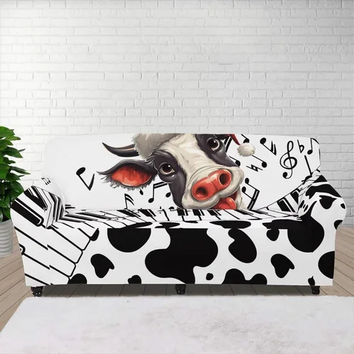 Vista 40 de Funda de sofá con diseño de árbol de bandera estadounidense para sofás y sofás, decoración navideña, funda antideslizante para sofá de 1 cojín