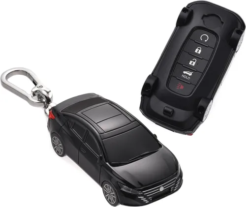 Vista 8 de Funda para llavero Nissan, versión mejorada con lámpara, compatible con Nissan Altima Maxima Sentra Armada Pathfinder Rogue Smart Remote Key y llave
