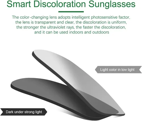 Vista 8 de Gafas de sol polarizadas fotocrómicas para hombre, gafas de seguridad fotocrómicas para mujeres, gafas de visión nocturna, UV400, deportes al aire