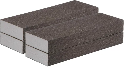Vista 9 de HARFINGTON Bloques de esponja de lijado de grano medio, 4 unidades, bloque de lijado de espuma de grano 120-180 para pulir la cocina, paneles