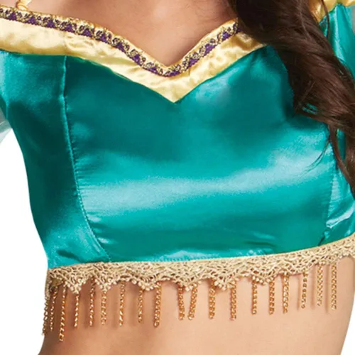 Vista 3 de Disfraz de Jasmine de Aladin Disney Verde
