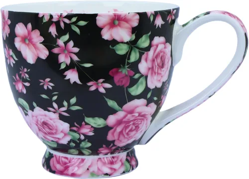 Vista 13 de Tazas de café de porcelana de hueso de 16oz para mujeres Tazas Flora Tazas de café y té Novedades Tazas de café para regalar a mujeres, mamá, amigas