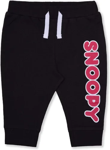 Vista 4 de Peanuts Snoopy Boys Short Sleeve Bodysuit and Jogger Set for Newborn and Infant BlackWhite
