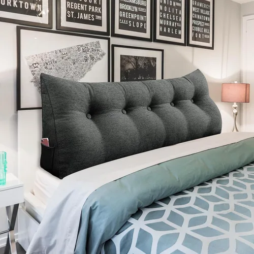 Vista 7 de Almohada de Cabecero de Cuña Tamaño Twin Almohada Grande de Bolster para Cama Almohada Triangular de Lectura Almohada de Apoyo para Sentarse