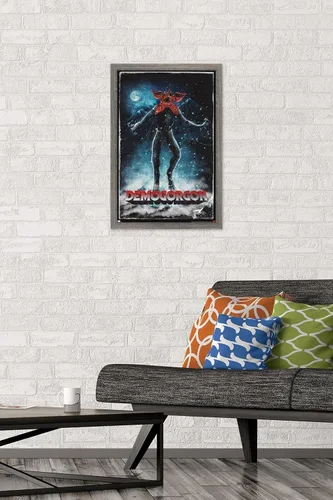 Vista 2 de Trends International Netflix Stranger Things: Season 4 - Póster de pared de Demogorgon, 14.72 x 22.37 pulgadas, versión enmarcada de madera
