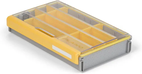 Vista 26 de Caja de Utilidad Premium Plano EDGE Flex Crankbait 3700, Gris y Amarillo con Tapa Transparente, Caja de Almacenamiento Impermeable para Pequeños
