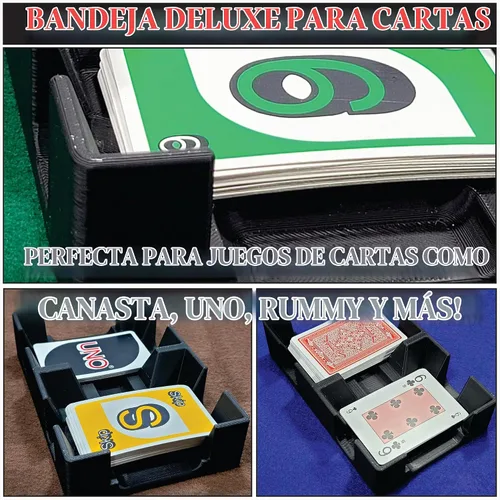 Vista 5 de Bandeja de plástico negro para cartas o carrito, no giratoria, fabricada en Estados Unidos