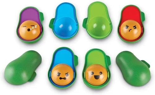 Vista 6 de Learning Resources Learn-A-Lot - Aguacates - 9 piezas, a partir de 18 meses, juguetes SEL para niños pequeños, habilidades motoras finas