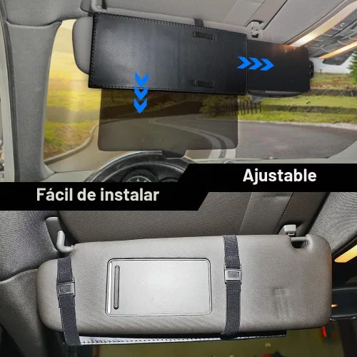 Vista 3 de Extensor de visera de automóvil, parasol para parabrisas y ventana lateral, extensor de parasol antirreflejo para el asiento delantero del conductor