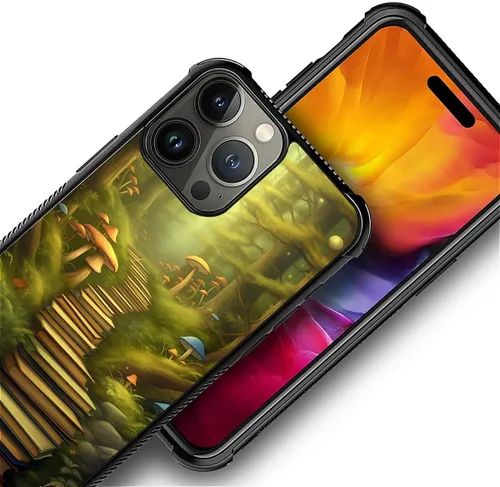 Vista 437 de Funda compatible con iPhone 15, diseño de elefantes africanos, diseño increíble a prueba de golpes, antiarañazos, carcasa trasera de policarbonato
