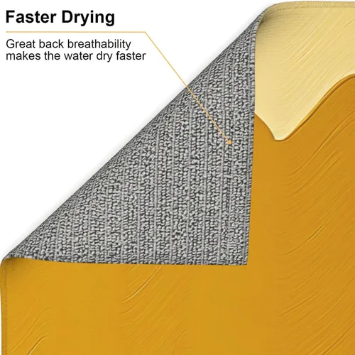 Vista 5 de Tapete de microfibra para secar platos para encimera de cocina, almohadillas absorbentes para secar platos, tapete de drenaje de cocina
