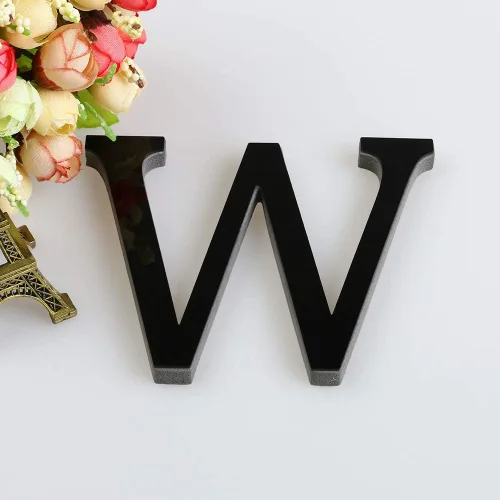 Vista 11 de Pegatinas de pared para pared, calcomanías para el hogar, 26 letras 3D, calcomanías de arte acrílico, decoración del hogar Y