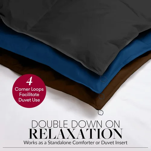 Vista 6 de Beckham Hotel Collection - Edredón de tamaño matrimonial/queen, serie 1600 con relleno alternativo para el hogar, ropa de cama y inserto de edredón