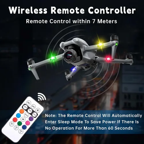 Vista 3 de 8 unidades de luces estroboscópicas LED inalámbricas con control remoto, 8 colores impermeables anticolisión, luz de advertencia LED de carga USB