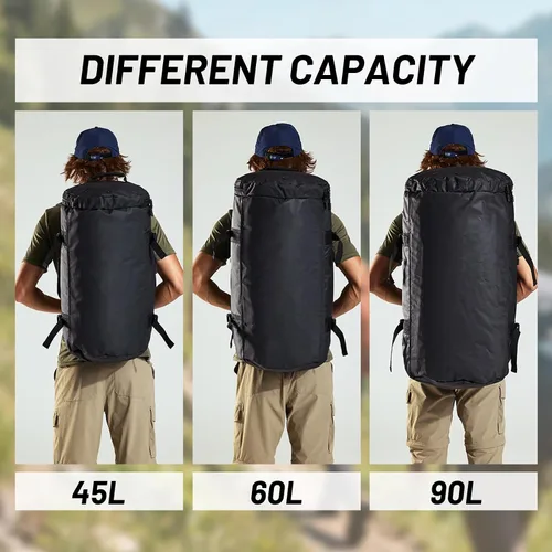 Vista 35 de MIER Mochila deportiva grande con compartimento para zapatos, resistente y resistente al agua, azul marino, 45L