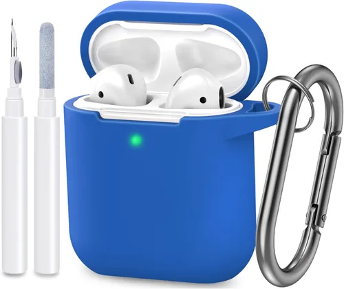 Vista 18 de Funda compatible con AirPods, cubierta protectora de silicona completa a prueba de polvo diseñada para Apple AirPods de 1.ª y 2.ª