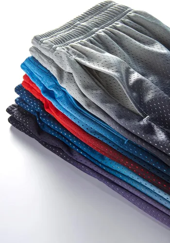 Vista 4 de Paquete de 5 pantalones cortos deportivos para niños, de malla, baloncesto, ropa juvenil, equipo deportivo con bolsillos