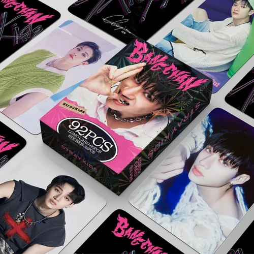 Vista 6 de KPOPBP Stray Kids Fotocards 60 PCS SKZ Rock Star Álbum Tarjetas de Fotos con 32 PCS Calcomanías Regalo Kpop Tarjetas Lomo Mercancía para Niños