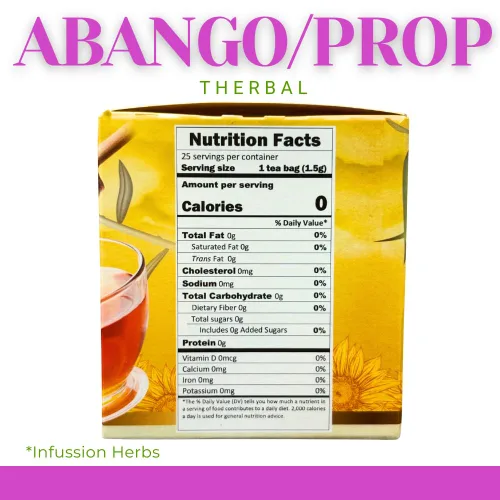 Vista 2 de Therbal Té de hierbas Abango con propóleo y equinácea – 25 bolsas de té – Infusión natural sin cafeína – Mezcla de hierbas de invierno