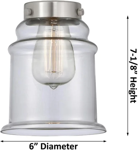 Vista 3 de Innovations 515-2W-SN-G182-LED 2 luces vintage regulable LED accesorio de baño, níquel satinado cepillado