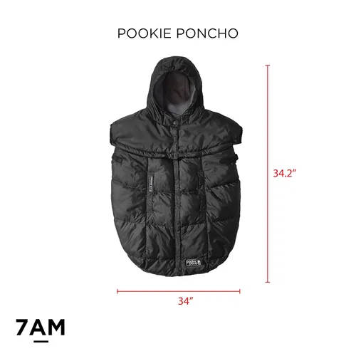 Vista 2 de 7AM Enfant - Funda portabebés K-Poncho de ajuste universal, repelente al agua 3 en 1 con capucha ajustable, funda multifuncional para cochecito