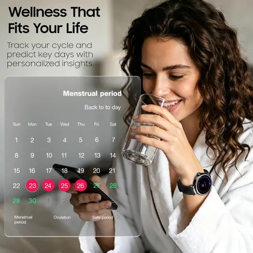 Vista 9 de TOZO S8 AMOLED Smart Watch for Women Men, Fitness Tracker with Bluetooth Calling & Notifications, 3ATM Waterproof, Sleep & Stress Tracking, 100+